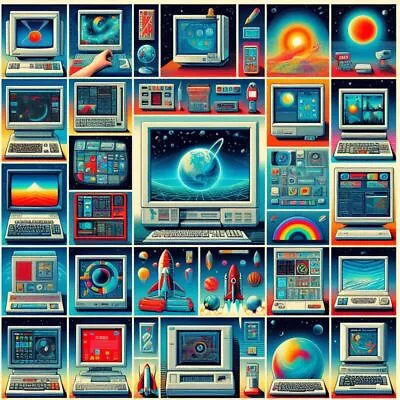 Surreal Retrocomputing Computer Collage Windows Maximalism Poster Art 24 X 24 F • $26.99
