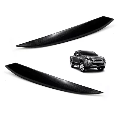 Upper Line Head Lamp Cover Trim Carbon Black Fits Isuzu D Max Pickup 2018 2019 • $69.36