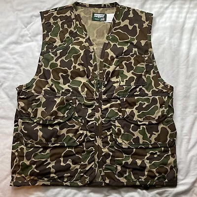 Vintage Saf T Bak Duck Camouflage Hunting  Vest W/ Game Pouch Camo Made In USA • $29.95