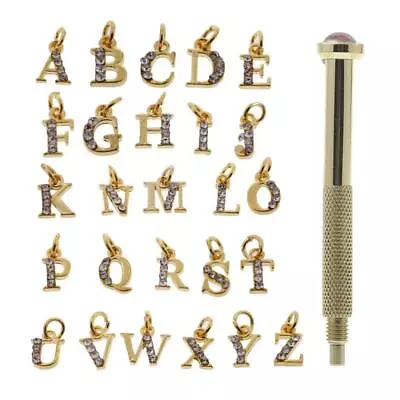 Dangle Nail Charms Rhinetone Letters Charms 3D Nail Charms For Nails Art Decor • £6.60