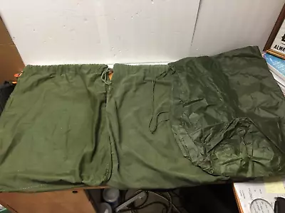 US Army BARRACKS BAG OD Green  Large Laundry Bag & Wet Weather Bag Lot Of 3 • $14.99
