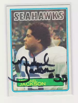 Michael Jackson Seattle Seahawks 1983 Topps #387  Autographed Card With Letter • $11.99