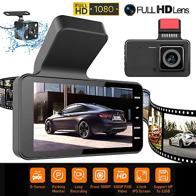 $37.29 • Buy XGODY Dual Lens Dash Cam FHD 1080P 4  Car Video DVR Recorder Camera Night Vision
