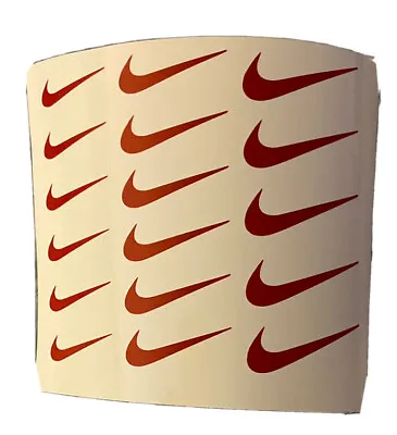 17x Nike Red Swoosh Vinyl Stickers Decal Iphone Car Laptop Small Logo  3cm4cm5cm • £3.50