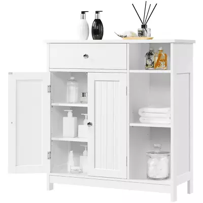 Modern Large Pantry Storage Cabinet With Drawer For Bathroom Living Room White • $83.76