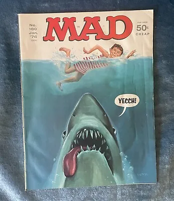 MAD Magazine No. 180 January 1976. Jaws • $50