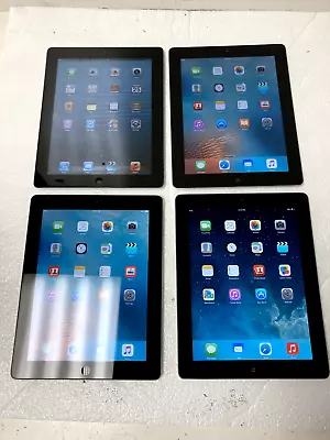 LOT OF 4 Apple IPad 2 A1395 16GB Black/Space Gray 9.7  Touchscreen Tablet • $79.99