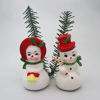 Vintage Snowmen Salt & Pepper Shakers Set 3-1/2  • $23.99