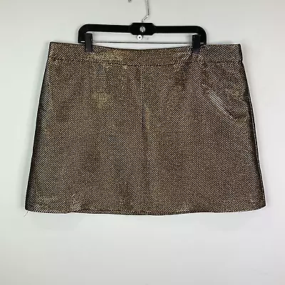 H&M Skirt Womens Size 20 Gold Metallic Lined • $19.99