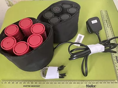 Nicky Clarke Travel Hot Electric Plug In Rollers Hair Curlers Black Carry Case • £14.99