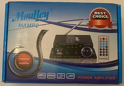 Moukey MP3 Player Audio Power Amplifier System 50W FM Audio USB MAMP2 Open Box • $19.79