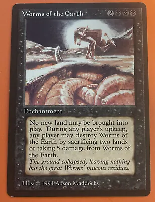 MTG Worms Of The Earth  – The Dark Card # 56 English Magic The Gathering Vintage • $5