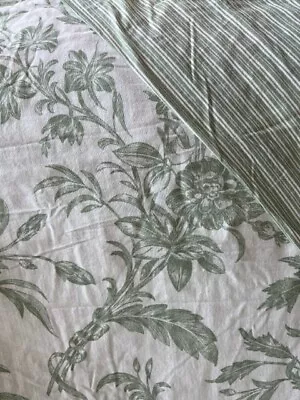 Twin Laura Ashley Natalie Sage Duvet Cover 86  X 66  + Matching Standard Sham • $50