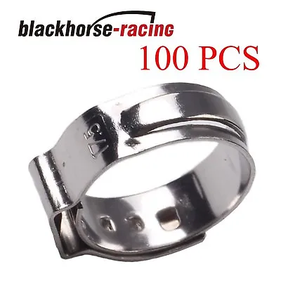 100X  1/2‘’ PEX Clamp Cinch Rings Crimp Pinch Fittings 304 Stainless Steel • $15.29