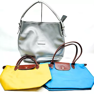 Longchamp Tote Bag  Tote Bag Shoulder Bag 3 Set Blue PVC 3750171 • $18.50