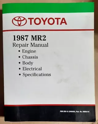 1987 Toyota MR2 Engine/Chassis/Electrical/Body/Specifications OEM Repair Manual • $169.95