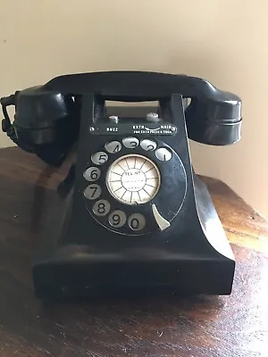 £89.99 • Buy Vintage Bakelite Telephone ITI Type 300 Rotary Dial Telephone Black, Phone