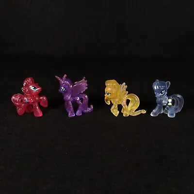My Little Pony Translucent Clear Minis - Luna Ribbon Fluttershy - 4 Piece Lot • $19.95
