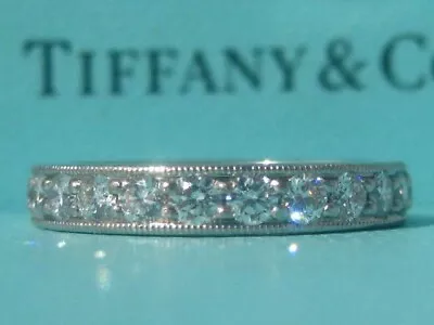 Tiffany & Co. Together 3.2mm 1.21ct Diamond Ring Band Milgrain Legacy Platinum 6 • $4895