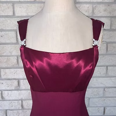 Vintage Bill Levkoff Burgundy Long Sleeveless Evening Gown Union Made Sz Medium • $86