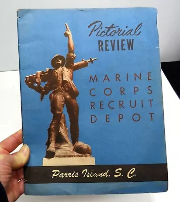 1960 Marine Corps Recruit Depot Boot Camp Parris Island SC Pictorial Review Book • $9.99