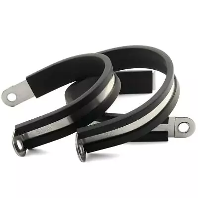 6pcs 2 Inch(50mm) Rubber Cushioned Cable Clamp 304 Stainless Steel Hose Clamp • $13.78