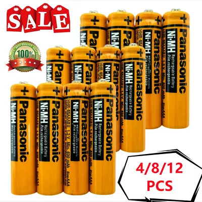 4-12* Panasonic Cordless Phones Batteries NI-MH AAA Battery Rechargeable 630MAH • $26.59