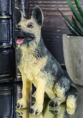 $12.99 • Buy Lifelike Realistic Sitting Canine German Shepherd Police Dog Miniature Figurine