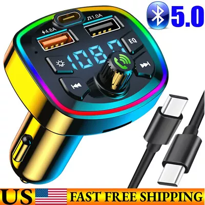 Bluetooth5.0 Car Wireless FM Transmitter Adapter For Google Pixel 8 7a 6a 5a 4 3 • $12.99