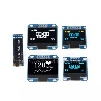 $3.47 • Buy 0.91 -1.3 OLED 128X32,64 I2C SPI White/Blue/Yellow LCD Display Module Arduino Pi