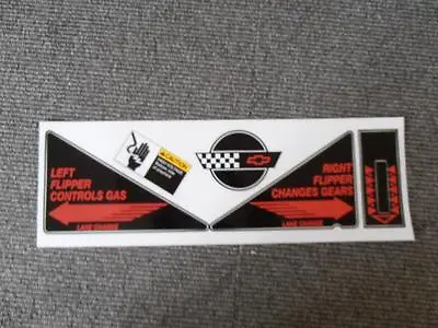 Corvette Bally Pinball Apron Decal Set Genuine Replacement Part :Only Mr Pinball • $49.90