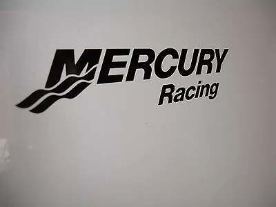 Mercury Racing Sticker 24  X 5.2  DECAL BLACK Race Boat You Get 2! • $17.99