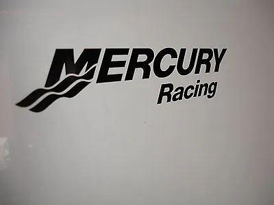 Mercury Racing Sticker DECAL BLACK Race Boat • $8.99