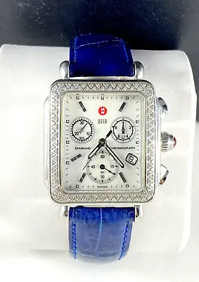 Women's Diamond Michele Chronograph  Deco Watch In Excellent Cond • $579