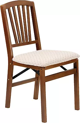 Stakmore Slat Back Folding Chair Finish Set Of 2 Fruitwood • $227.99