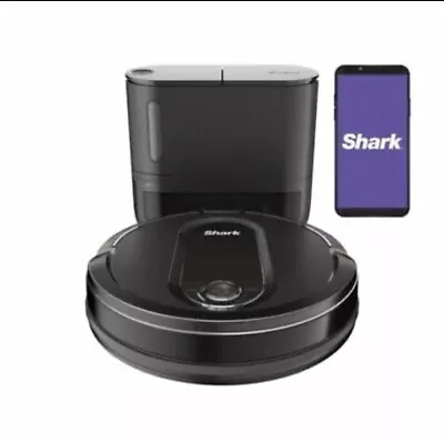 $145 • Buy Shark IQ Robot Vacuum Cleaner W/Self-Empty Base Black UR1100SRUS, REFURBISHED