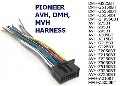 Pioneer AVH DMH MVH 16Pin Power Speaker Plug Wire Harness AVH-295BT • $18