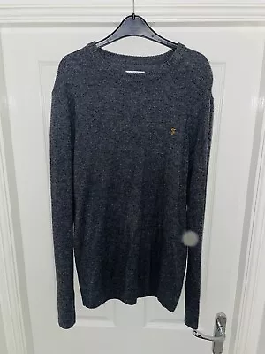 Farah Knit Jumper. Grey Size Large • £10