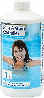 Clearwater Scale Stain Controller Treatment 1L Swimming Pool Lay Z Spa Chemical  • £12.49