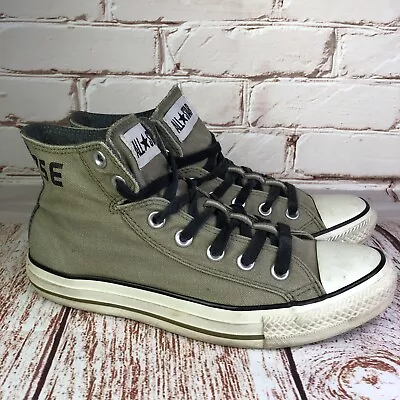 Converse All Star CT Fold Down OX Womens Size 8 High Top Shoes Tan Gray Sneakers • £25.06