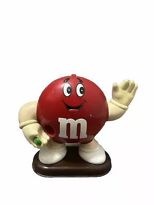 Vintage M&M Red Candy Dispenser With Green M&M Works Rare Mars Co. 1991 • $10