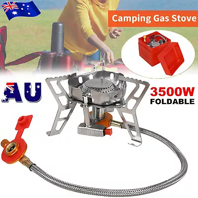 Outdoor Picnic Gas Burner Portable Camping Backpack Mini Stove Cooker Butane BBQ • $12.78