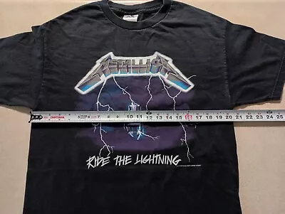 1994 METALLICA RIDE THE LIGHTNING Glow In The Dark Shirt LG. • $90