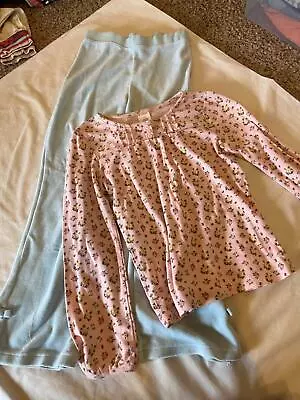 Gymboree Equestrian Club Set Size 8 Pink Floral LS/ Size 7 Light Blue Pants GB 6 • $24.99