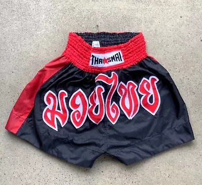 Thai Smai Kickboxing Muay Thai Shorts MMA Sewn Embroidered EUC Workout 31” Waist • $19.99