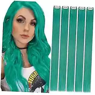  Teal Hair Extensions Real Human Hair Clip In Extensions 14 Inch Colored  • $36.96