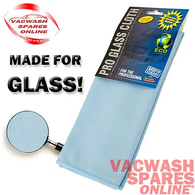 Pro Microfibre Glass Cloth 40x48cm Effective Mirror Glass Window Cleaner Cloth • £4.75