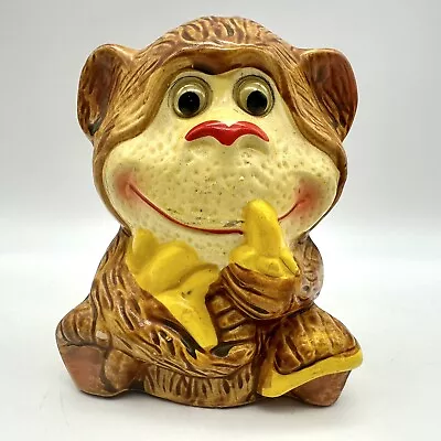 Vintage Monkey Banana Bank Kids Zoo Ceramic 1980’s Without Plug Very Cute • $10