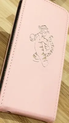 Samsung Galaxy Ace Two I8160 TIGGER GENUINE LEATHER Pink Flip Phone Case 2 Tiger • £9.95