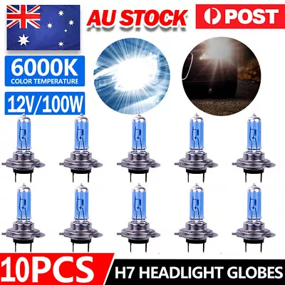 10PCS 12V H7 100W Xenon White 6000K Halogen Car Head Light Lamp Globes Bulbs  • $24.71